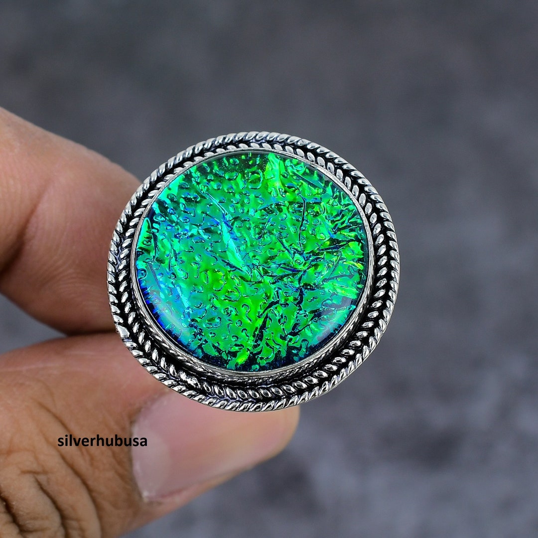 Australian Triplet Opal Ring: Handmade 925 Sterling Silver Gemstone ...