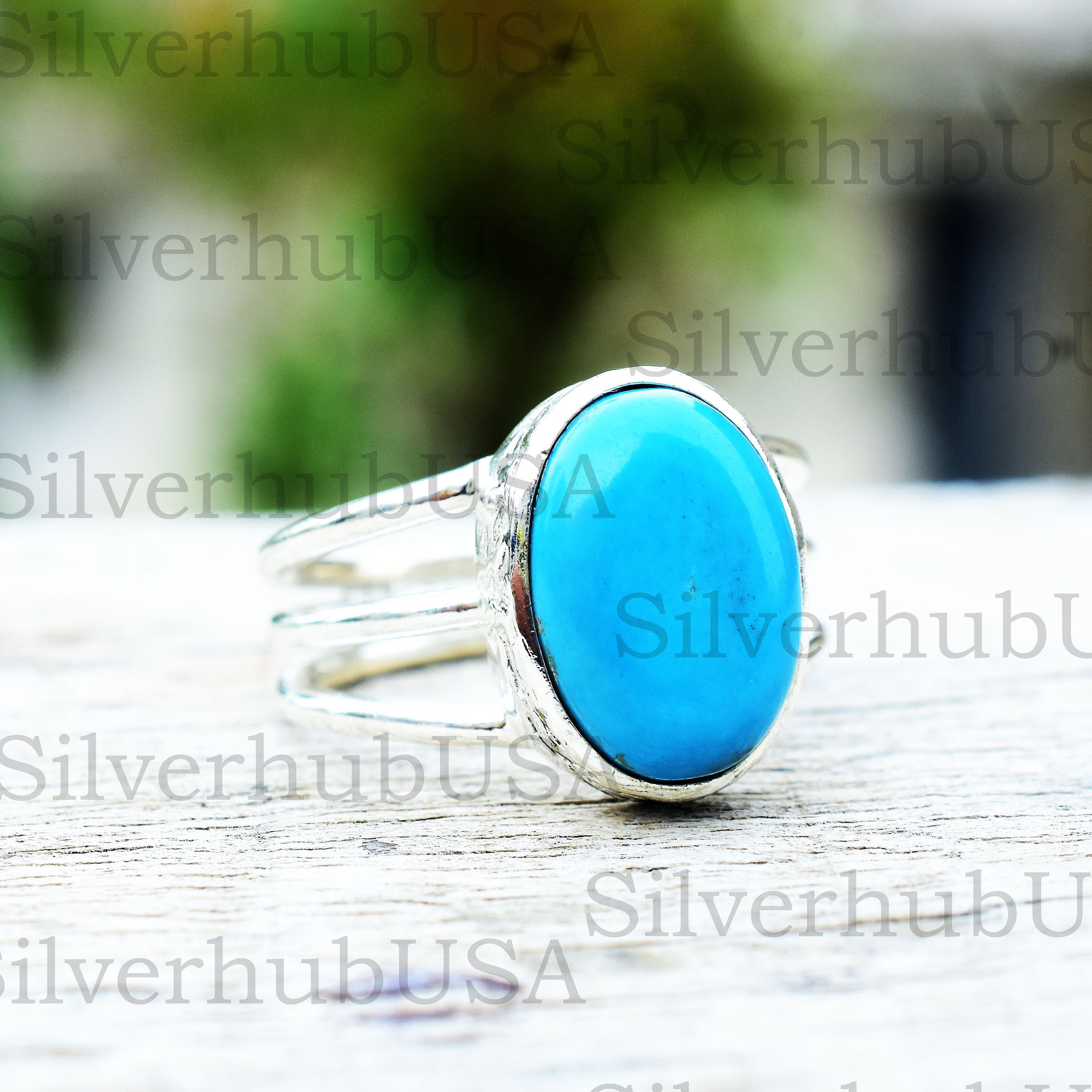 Sleeping Beauty Turquoise Sterling Silver Ring - Handmade Gemstone Ring ...