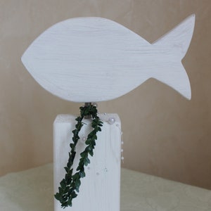 Fisch aus Holz mit/ohne Beschriftung, Höhe 28 cm ohne Beschriftung