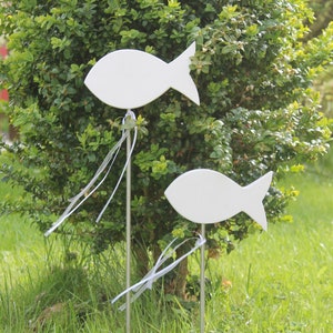 Fish 19 cm on stainless steel rod, total height either 45 cm or 55 cm