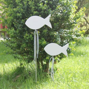 Fish 21 cm on stainless steel rod, total height 45 cm or 55 cm