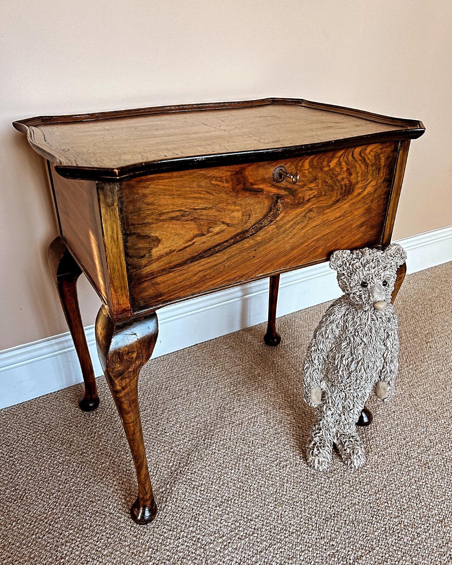 Antique Walnut Sewing Box Etsy UK