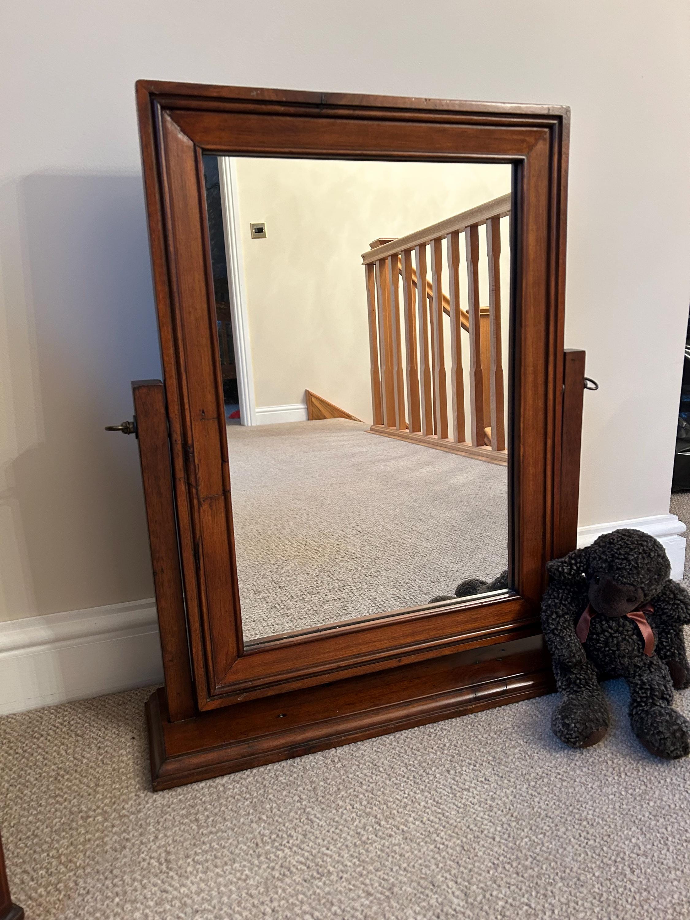 Antique Desk Mirror - Etsy UK