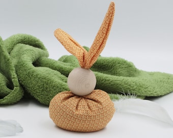 Bunny with wooden ball head - small