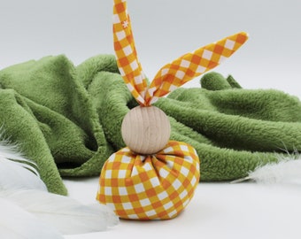 Bunny with wooden ball head - small