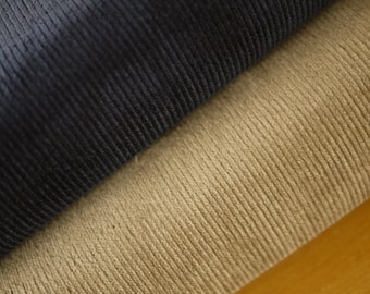 HILCO corduroy cord KURT with elastane - dark blue and beige, skirt fabric cord, dress fabric cord, trouser fabric for women, men, children