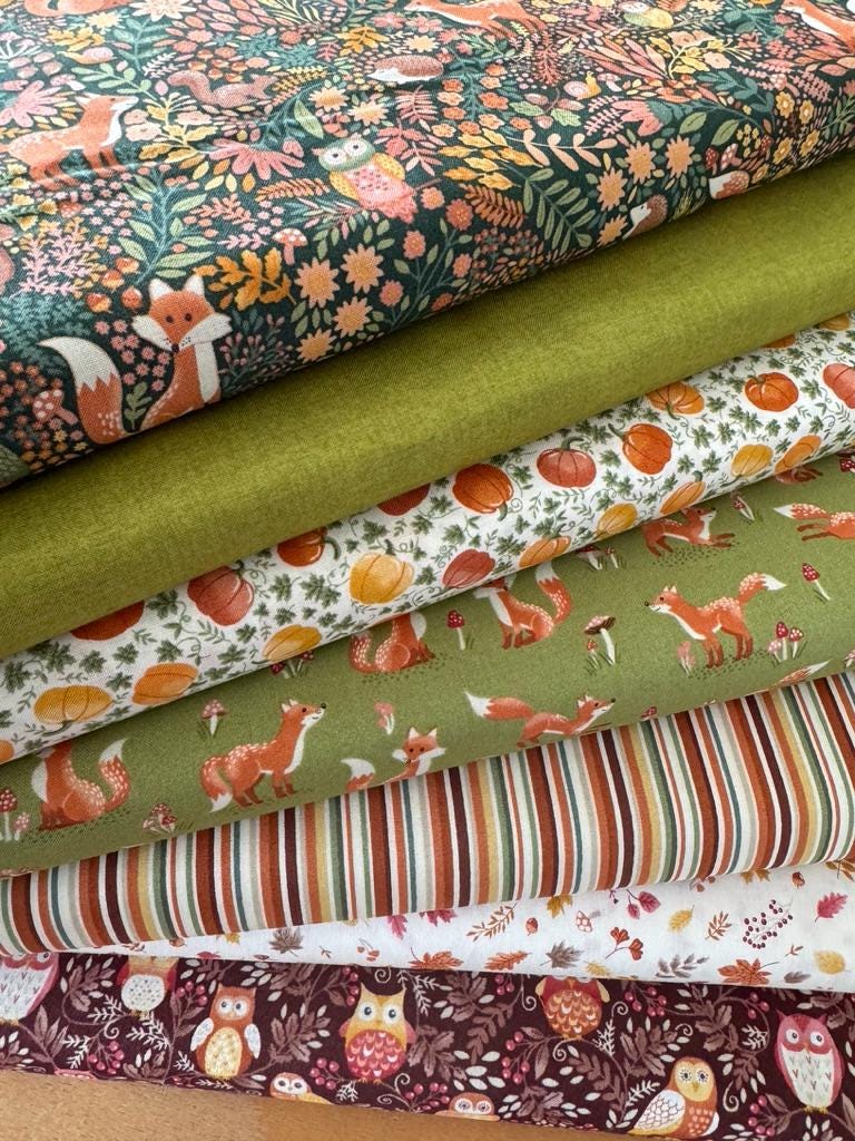 Baumwollstoff Mit Eulen-Druck – 100% Baumwolle, 50x160 Cm, Perfekt Zum Nähen