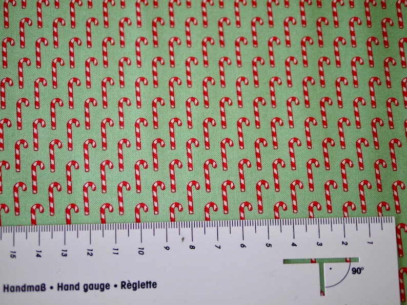 HOHOHO candy cane Christmas fabric 3 x 25 cm x110 cm Cloth package patchwork fabric
