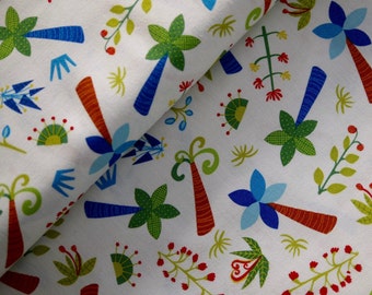 Wilmington patchwork fabric palm trees, cotton fabric, children's fabric, combination fabric for dinosaurs