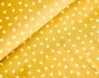 HILCO cotton fabric EMILIE dandelion seeds, dandelions, decorative fabric, dress fabric, yellow-white, small patterns
