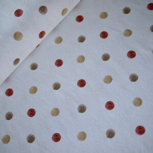 Fräulein von Julie French Terry colorful dots, sweat fabric, children's fabric, jersey baby clothes, natural brown, jersey fabric child
