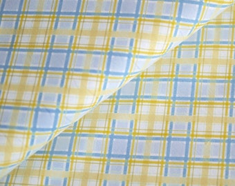 Wilmington patchwork fabric checkered blue-yellow, cotton fabric checkered, checked fabric, lining fabric, combination fabric cotton