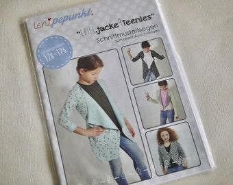 Lenipepunkt paper pattern CHILL.Jacke4Teenies, size. 128-176, sewing pattern children's jacket, girls' clothing, sewing jacket for girls