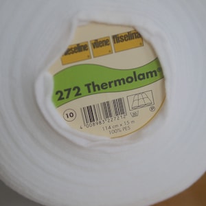 1 m Freudenberg 272 Thermolam volume fleece 90 cm, insert, VLieseline, fleece, white, for pot holders, oven gloves, placemats, heat protection