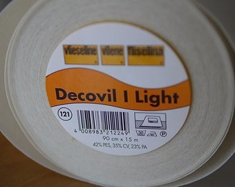 Freudenberg Vlieseline, DECOVIL I LIGHT, Einlage zum Bügeln, Verstärkung für Taschen uvm., Bügeleinlage, Bügelvlies, Bügelvlieseline