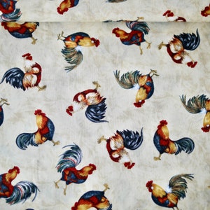 Wilmington Patchwork Fabric Series Garden Gate, Proud Roosters, Rooster ...