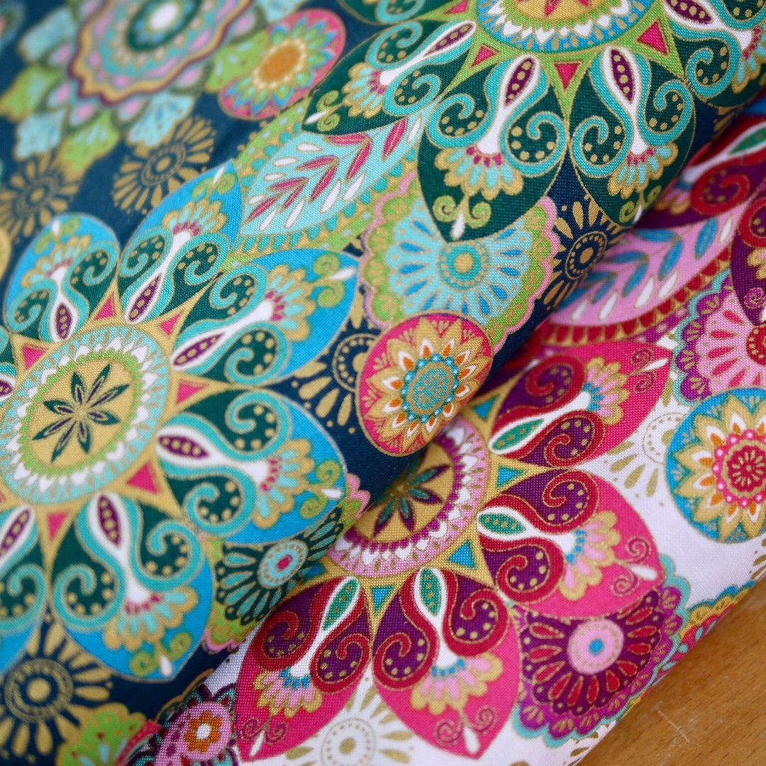 6 Fat Quarters Baumwollstoff Mit Paisley-Muster – Je 40x50 Cm, Mittelschwer, Für Quilten, Nähen & Basteln