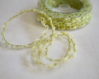 5 meters of light green decorative ribbon with wire, decorative ribbon wedding, engagement, spring, for floral arrangements, gift ribbon, decorate