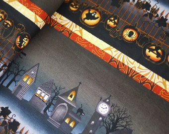 Henry Glass patchwork fabric HALLOWEEN BALL pumpkin, witches, horror, decorative fabric, cotton fabric, children's fabric Halloween