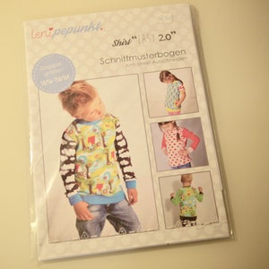 Cartamodello per maglietta per bambini Lenipepunkt EASY 2.0, taglia. 50-164 cartamodello per abbigliamento per bambini, maglietta per bambini