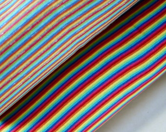 Striped cuffs multicolored, cuffs for children's clothing, colorful, striped cuffs, edging clothes, overcasting - 2 color variations