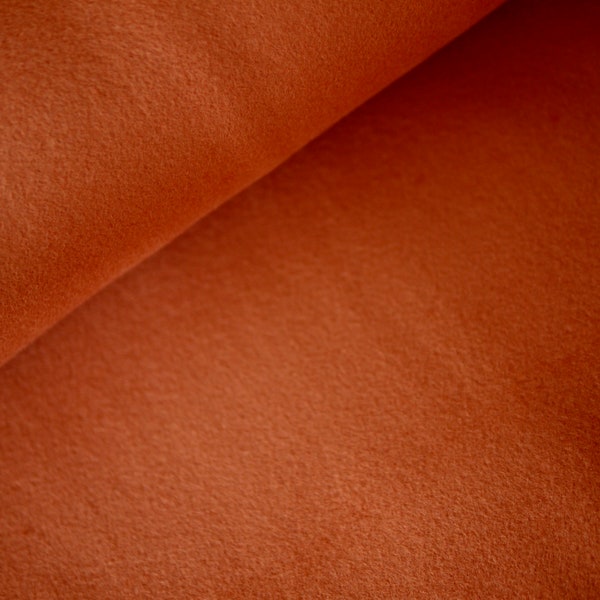 Molleton de coton BIO terracotta, polaire pour vêtements, couvertures, enfants, hommes, femmes, décoration maison, plaids, couvertures douillettes, pulls, vestes