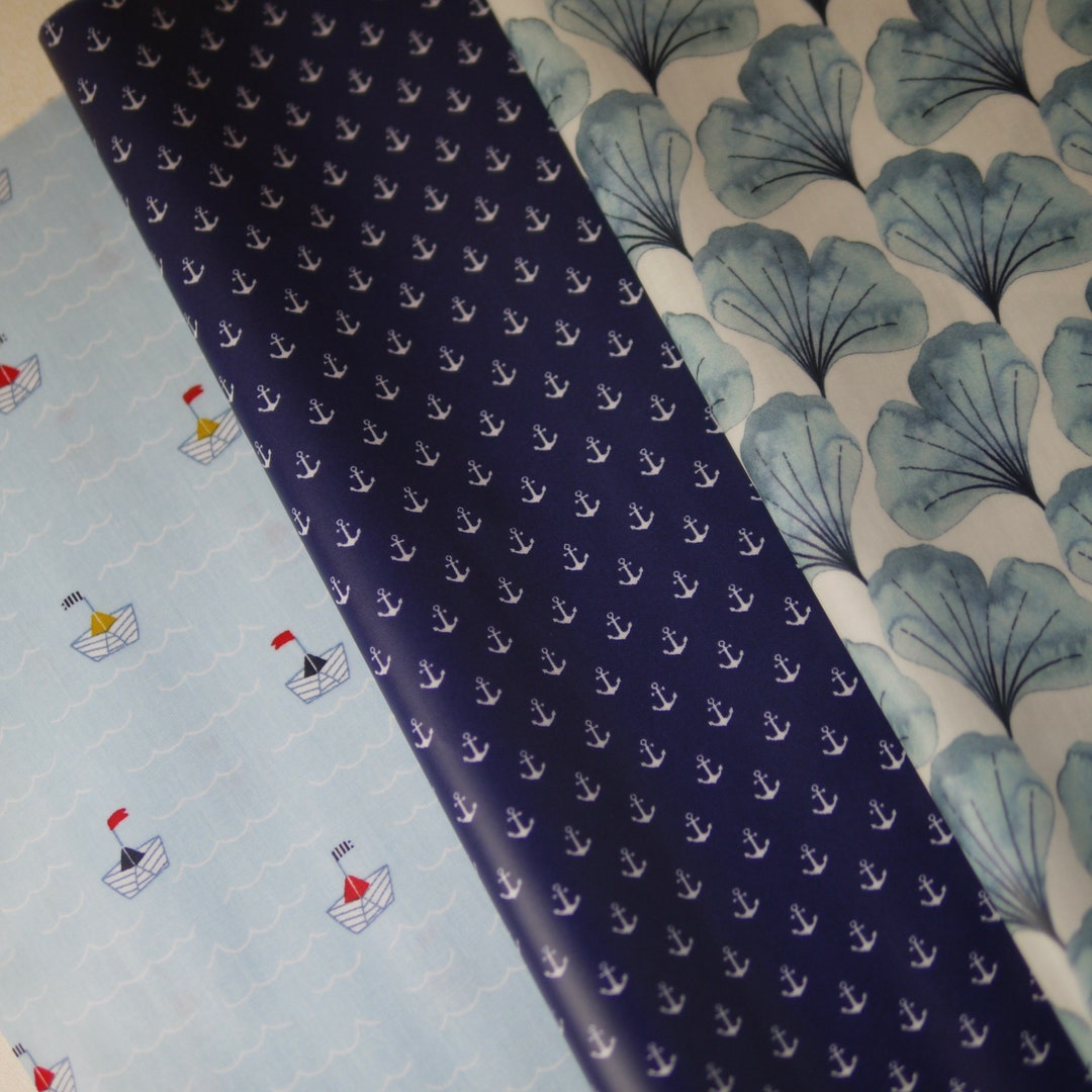 3 Rolls of Laminated Cotton Fabric Oilcloth Coated Fabric Etsy