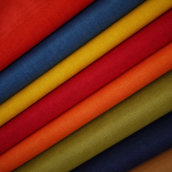 Makower patchwork fabric, LINEN TEXTURE, monochrome, linen structure look, various colors