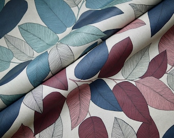 HILCO coated cotton fabric FOLIA leaves - 2 colors