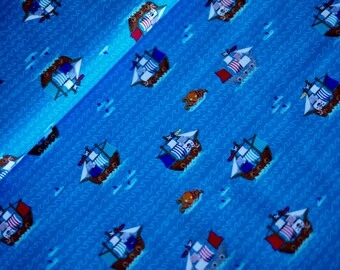 Makower Patchwork fabric pirate ship