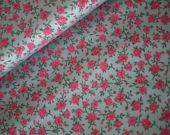 Cotton traditional fabric roses light gray-pink, rose fabric, dirndl fabric, cotton fabric dirndl, protective fabric, Ökotex standard