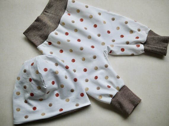 Miss by Julie Frech Terry kleurrijke stippen sweatstof kinderstof jersey babykleding naturel bruin Etsy Belgie