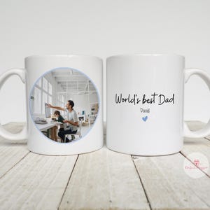 thumbnail image 2 of World's Best Dad 15oz Ceramic Mug – Personalised Father's Day Gift, UK Made 2 of 5
