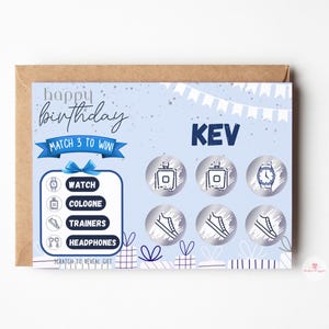 Birthday Scratch Card Personalised Birthday Scratch Card Unique Surprise Gift Birthday Card for Him Custom Gift for Friend, Dad, Grandad Him