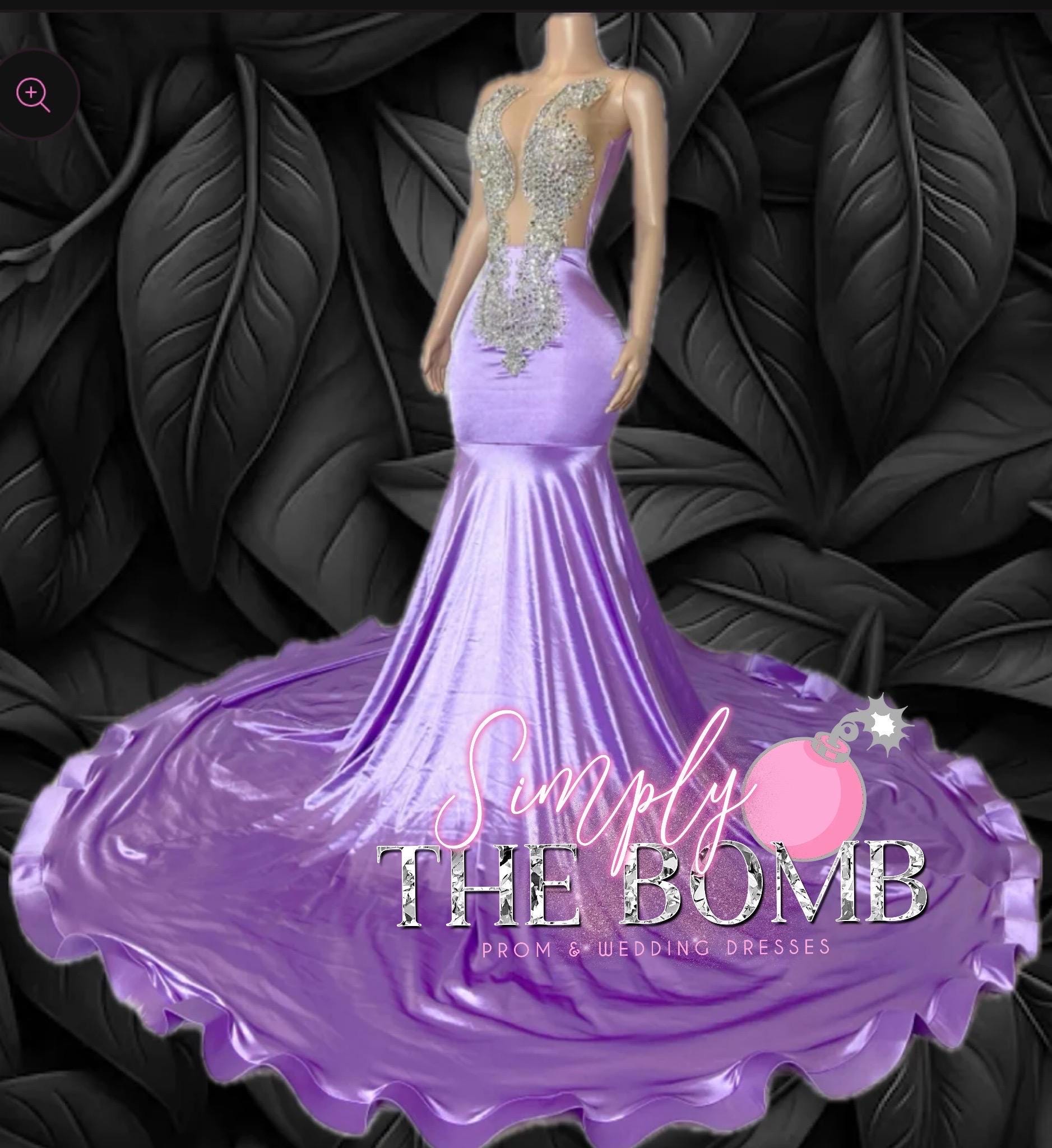 bomb prom dresses Mermaid V Neck Light Blue Beaded Slit Prom Dresses