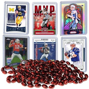 Tom Brady Football Card Bundle, Mint Condition, Set of 6 bild 4