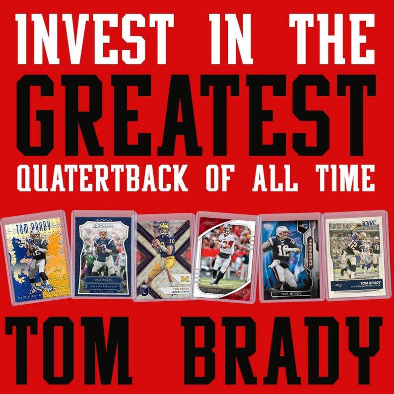 Tom Brady Football Card Bundle, Mint Condition, Set of 6 bild 5