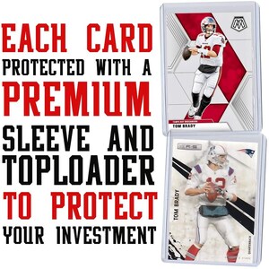 Tom Brady Football Card Bundle, Mint Condition, Set of 6 bild 3