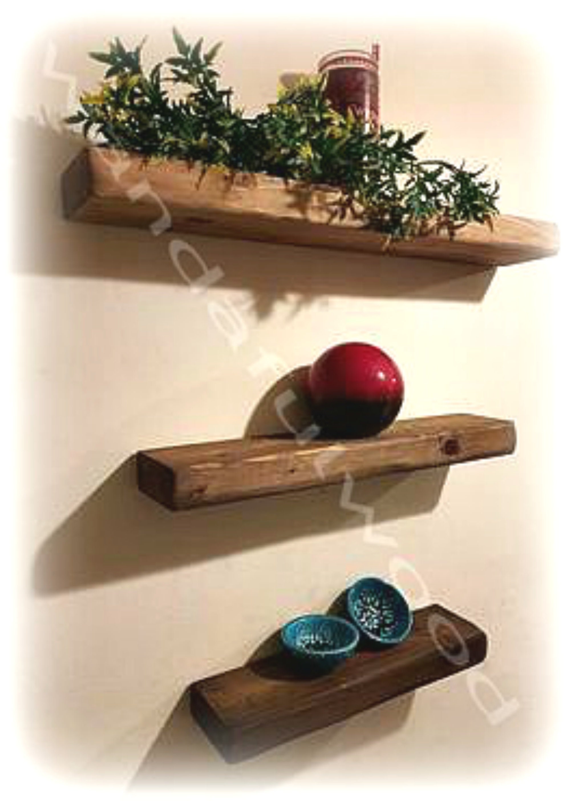 Estante flotante de madera rústica estanterías gruesas | Etsy