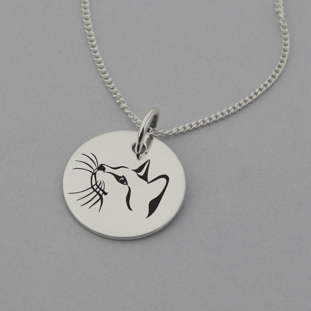 Cat Necklace, Cat Pendant, Cat Jewelry, Cat Lover Gifts, Sterling