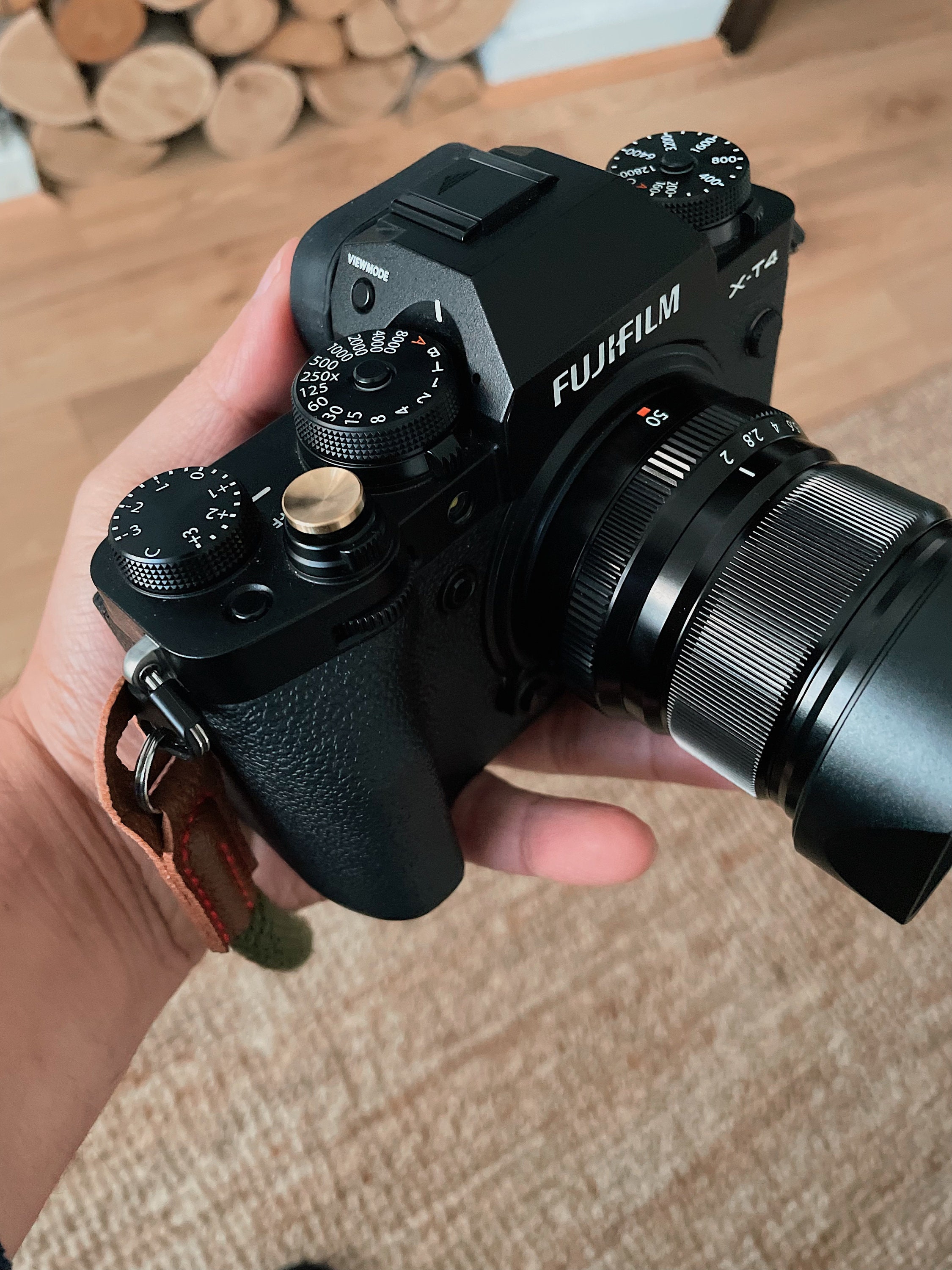 Gold Camera Shutter Release Button Solid Brass Fujifilm Leica