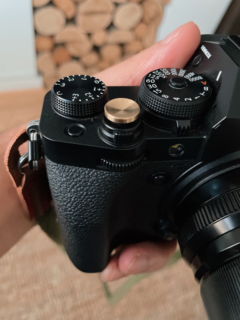 Gold Camera Shutter Release Button Solid Brass Fujifilm Etsy