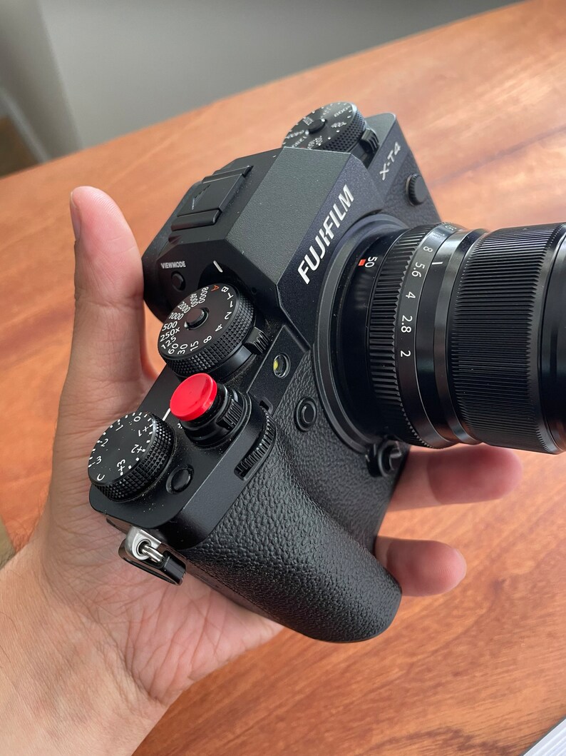 Red Camera Shutter Release Button Fujifilm Leica Canon Nikon Film