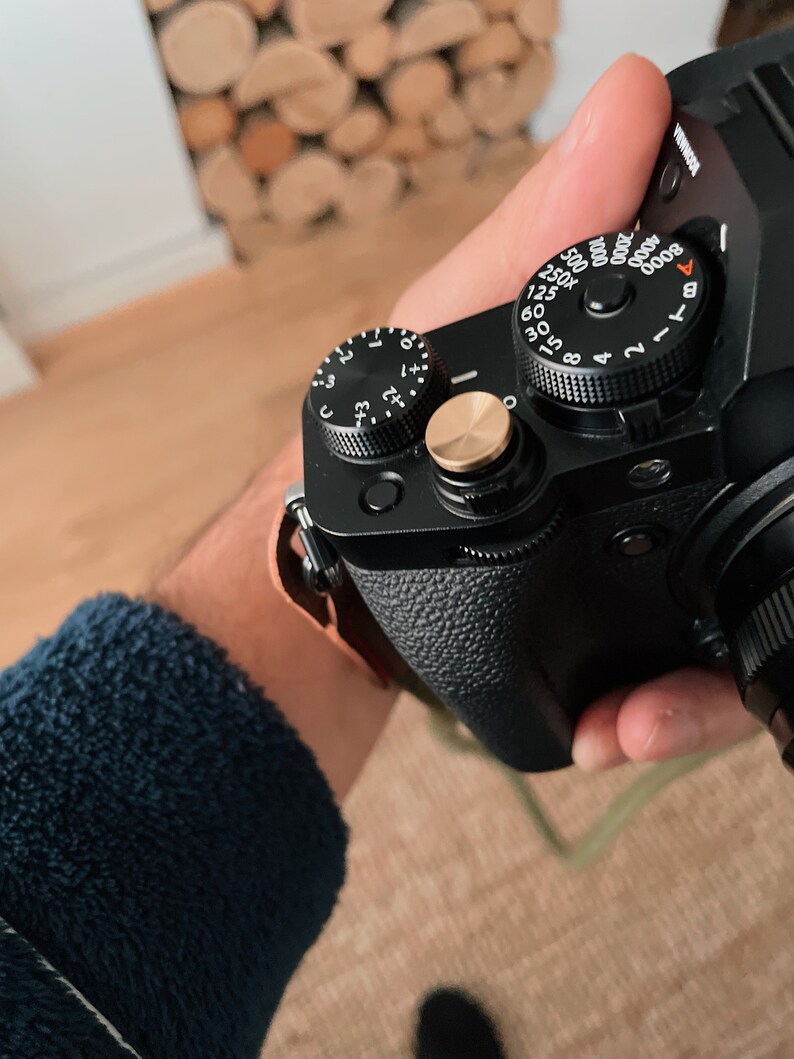 Gold Camera Shutter Release Button Solid Brass Fujifilm Etsy
