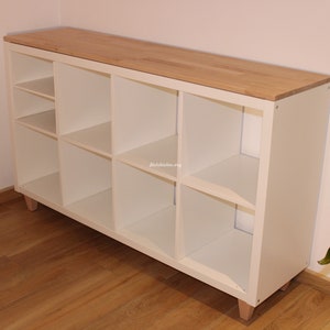 Wooden table top suitable for Ikea Kallax bookshelf