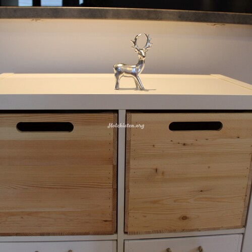 Set of Four Kallax Wooden Natural Boxes Fits in Ikea Kallax Etsy UK