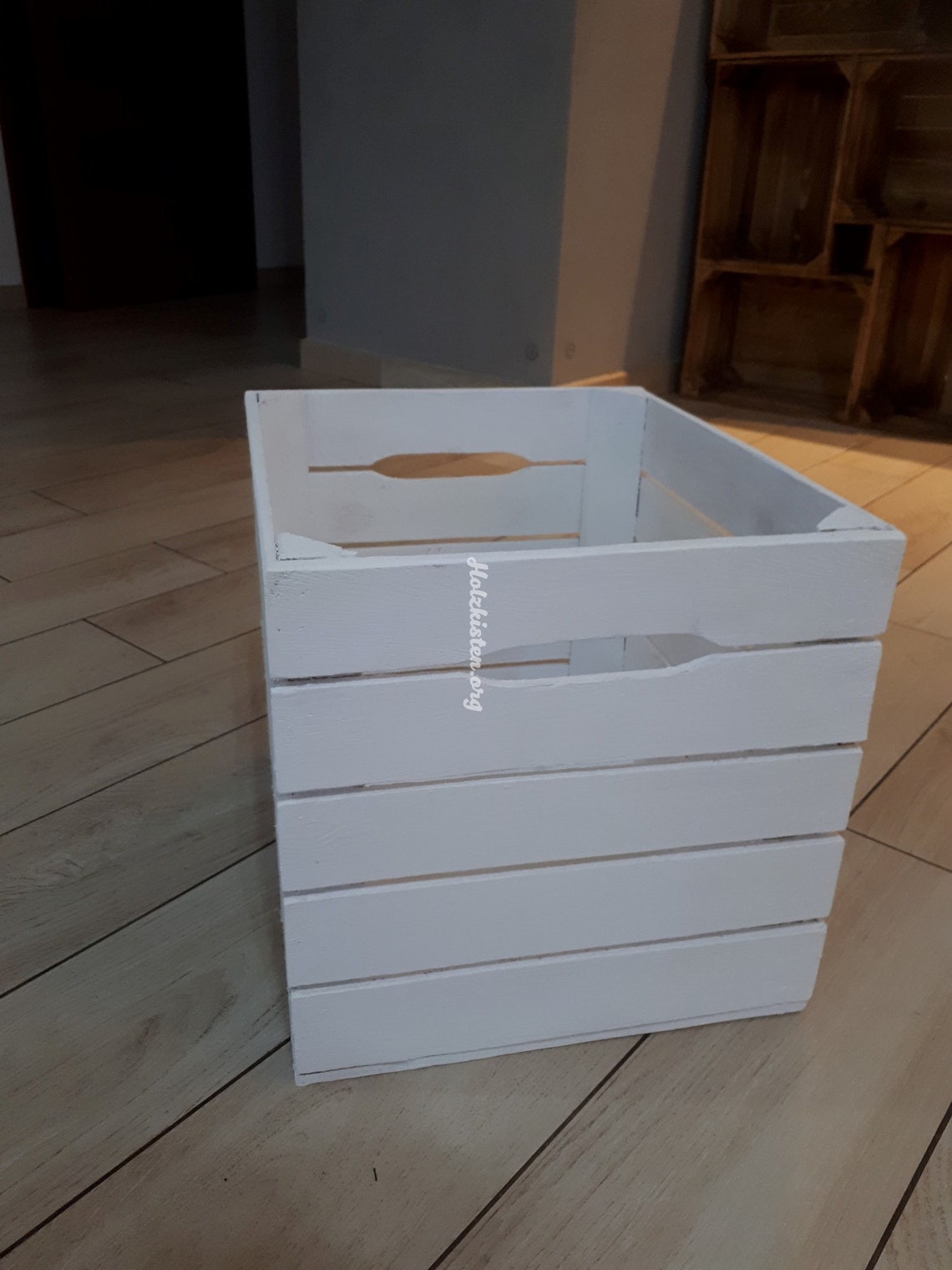 Set of four Kallax white wooden boxes fits in Ikea Kallax Etsy
