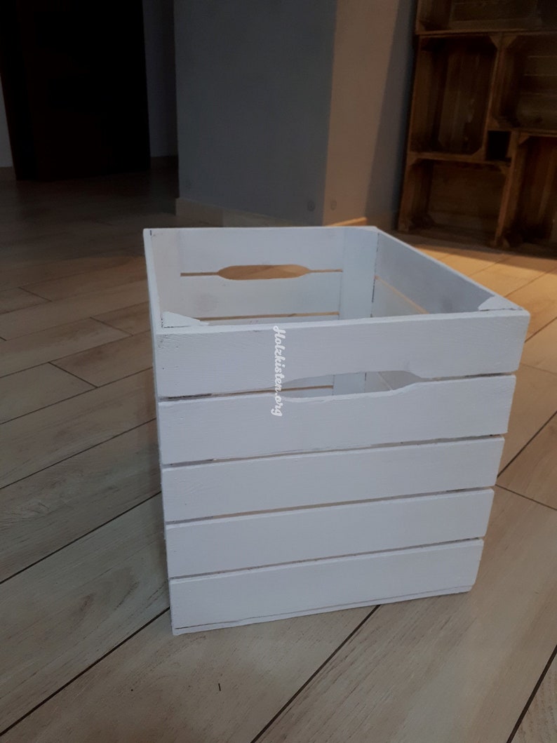 Set of four Kallax white wooden boxes fits in Ikea Kallax Etsy