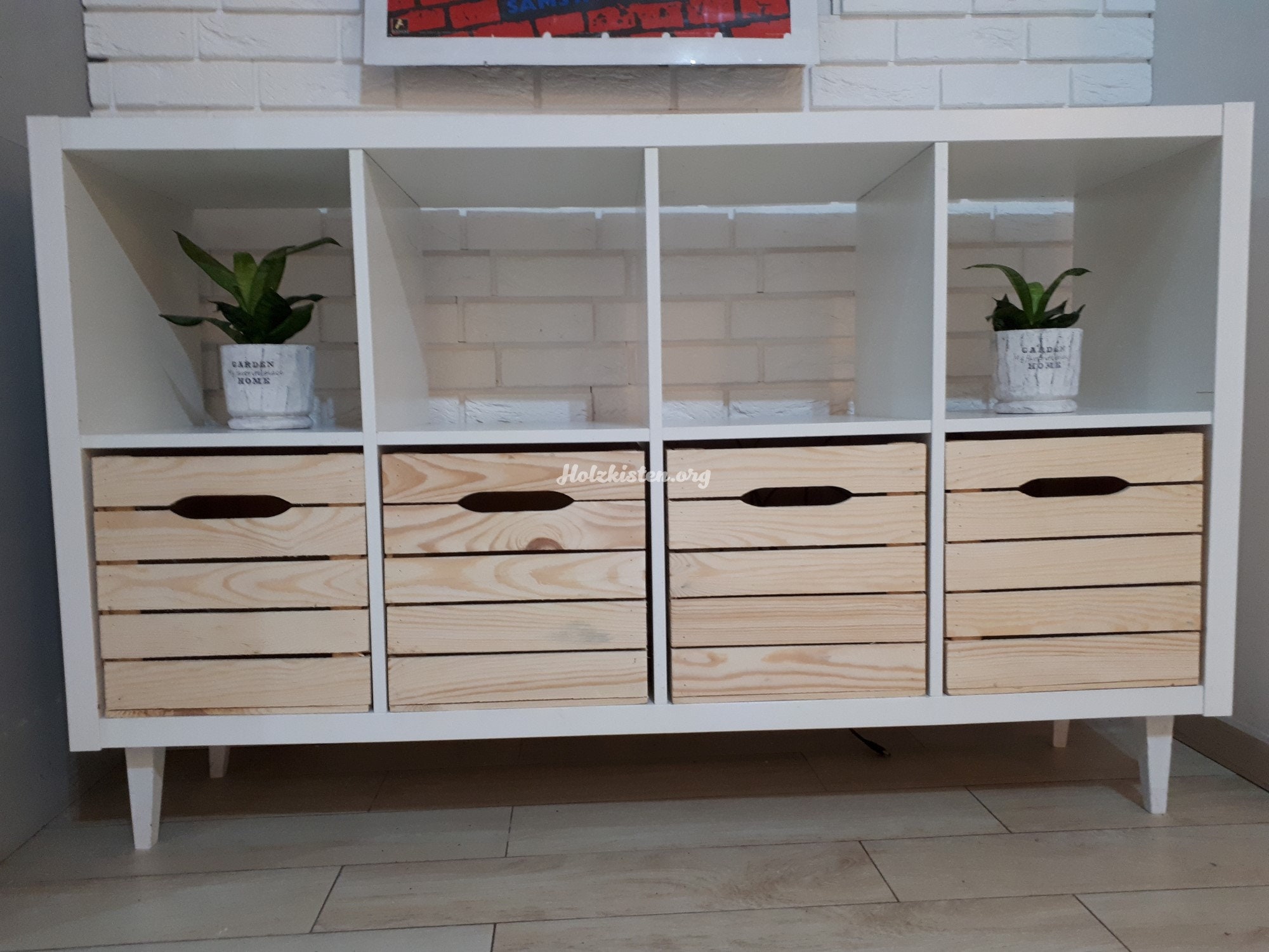 4er Set Holzkiste Natur für Ikea Kallax Regal. Kallax Box Etsy