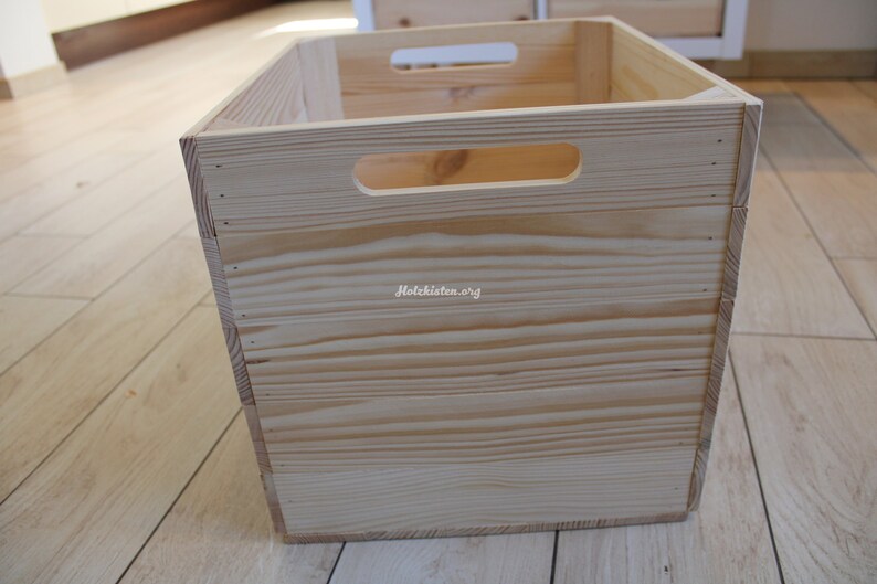 Set of Four Kallax Wooden Natural Boxes Fits in Ikea Kallax Etsy